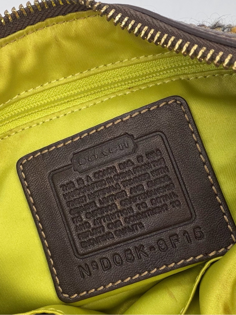 Coach Legacy Bouclé Tweed Leather Shoulder Bag - Picture 8 of 9